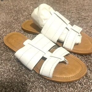 CASLON Mateo Cushioned Footbed Leather Slide Sandal